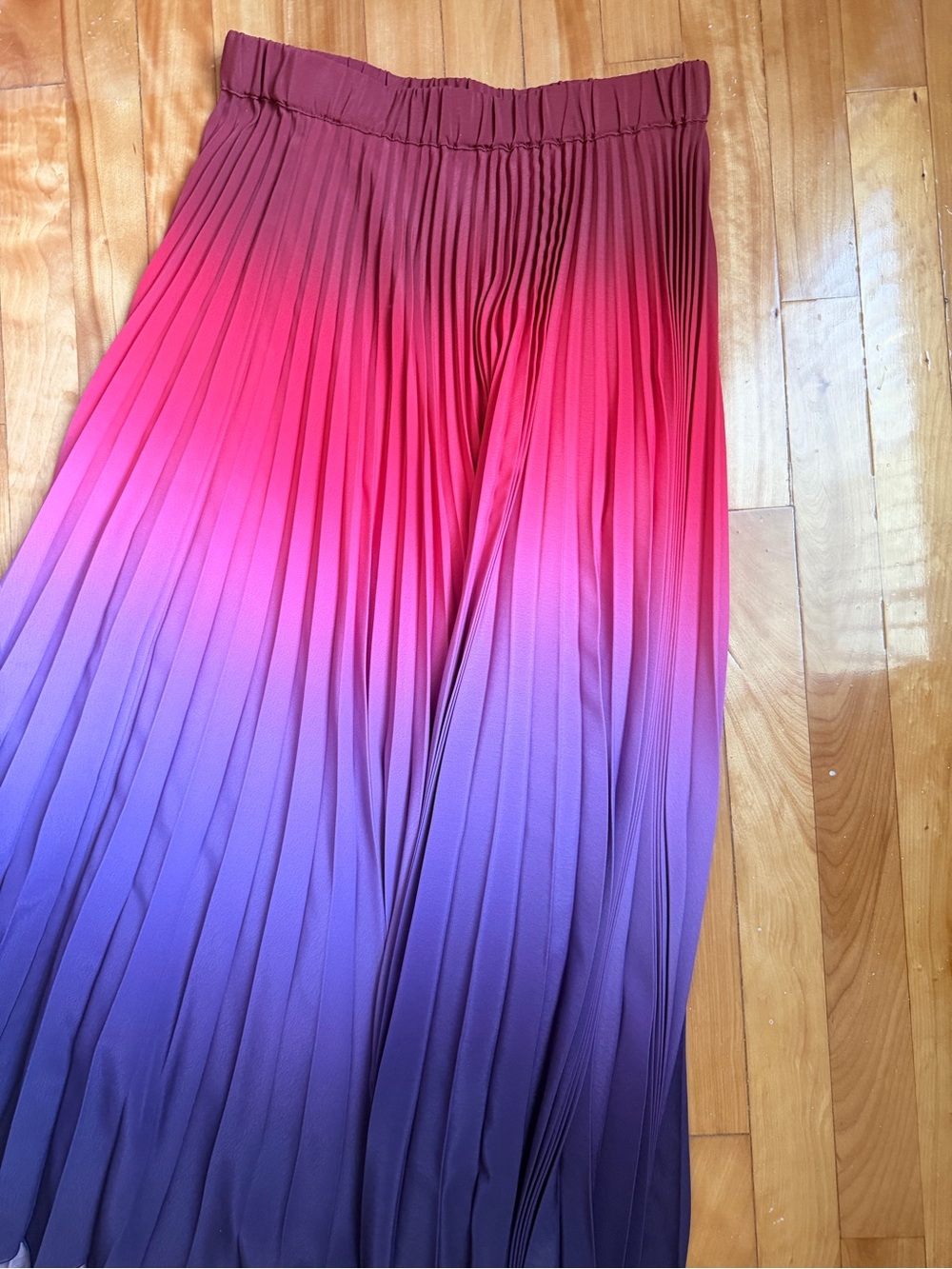 Ombre Pleated Midi Skirt - French brand - Picture 3 of 8